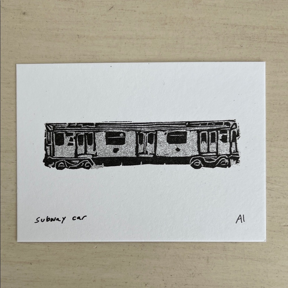 Anastasia Inciardi Subway Car Mini Print